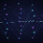 Glowing neural network with a fractured, glitching data thread representing an AI hallucination